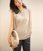 ノースリーブクルーネックカットソーxyz2194 ベージュ