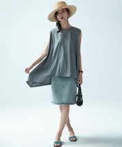 ノースリーブクルーネックカットソーxyz2194 グレー