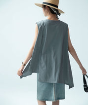 ノースリーブクルーネックカットソーxyz2194 グレー