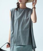 ノースリーブクルーネックカットソーxyz2194 グレー