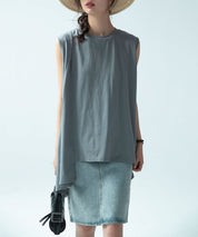 ノースリーブクルーネックカットソーxyz2194 グレー