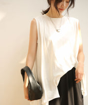 ノースリーブクルーネックカットソーxyz2194 ホワイト