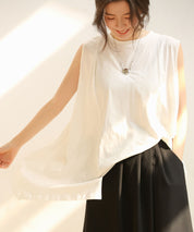 ノースリーブクルーネックカットソーxyz2194 ホワイト