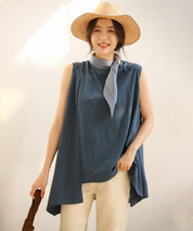 ノースリーブクルーネックカットソーxyz2194 ブルー