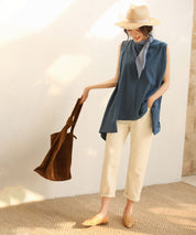 ノースリーブクルーネックカットソーxyz2194 ブルー