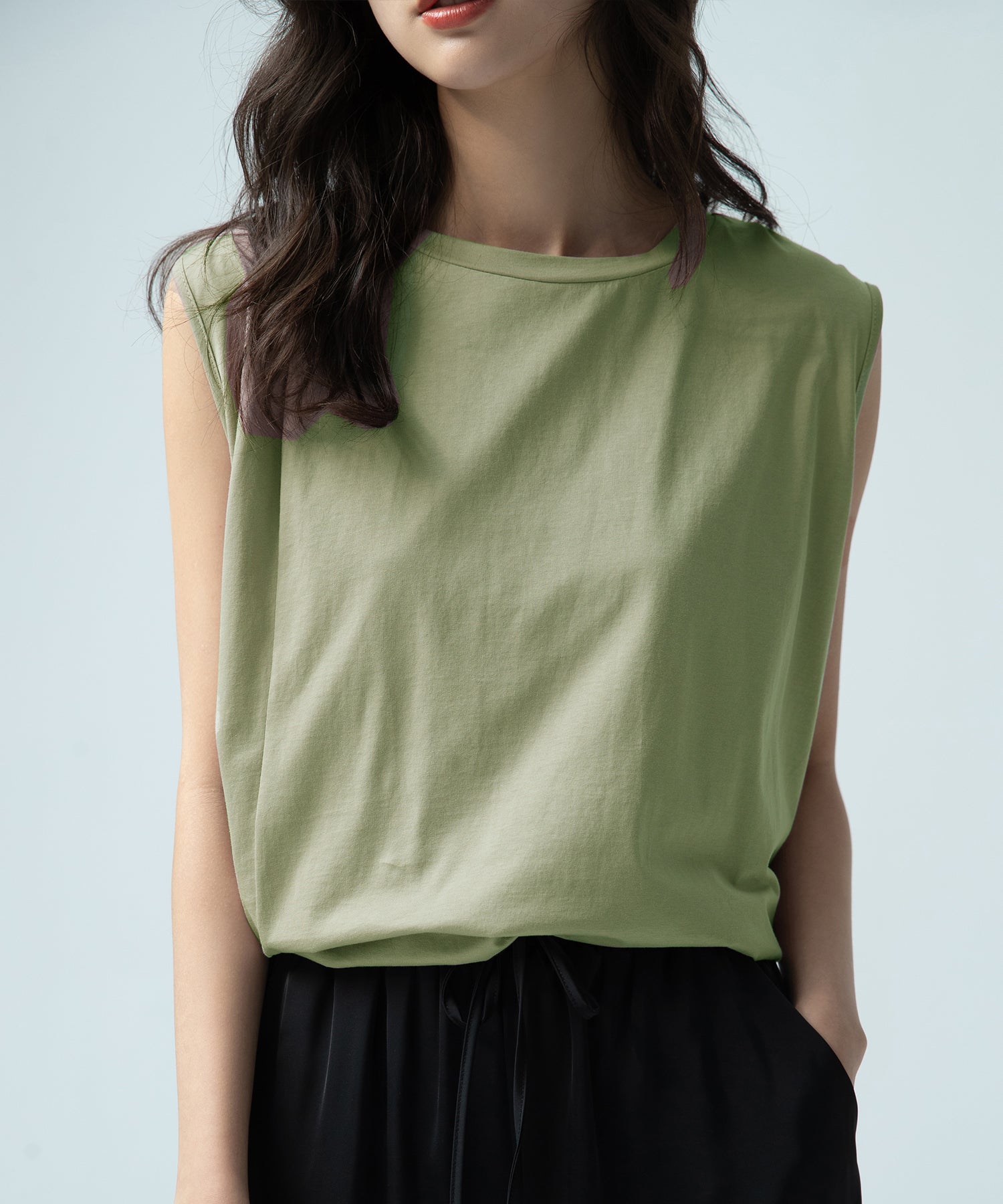 ノースリーブクルーネックカットソーxyz2194-102-35