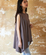 ノースリーブクルーネックカットソーxyz2194 チャコール