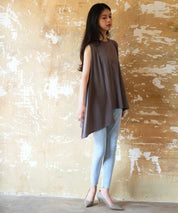 ノースリーブクルーネックカットソーxyz2194 チャコール