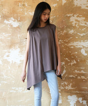 ノースリーブクルーネックカットソーxyz2194 チャコール