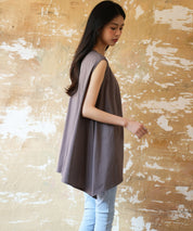 ノースリーブクルーネックカットソーxyz2194 チャコール