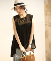 ノースリーブクルーネックカットソーxyz2194 ブラック