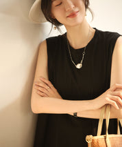 ノースリーブクルーネックカットソーxyz2194 ブラック