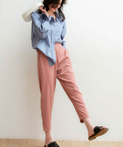 ロングシーズン対応ウエストゴムイージークロップドパンツxyz2312-102-367