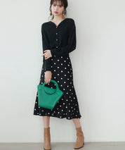 バックVネックシフォンブラウスxyz2413 ブラック