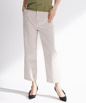 ワンタックストレートワイドパンツxyz5061 アイボリー