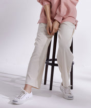 ワンタックストレートワイドパンツxyz5061 アイボリー