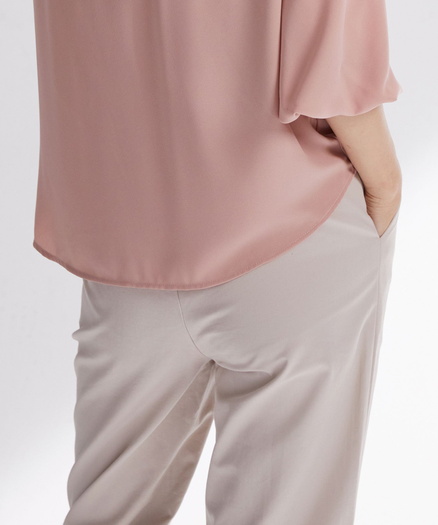 ワンタックストレートワイドパンツxyz5061 アイボリー