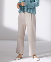 ワンタックストレートワイドパンツxyz5061 アイボリー