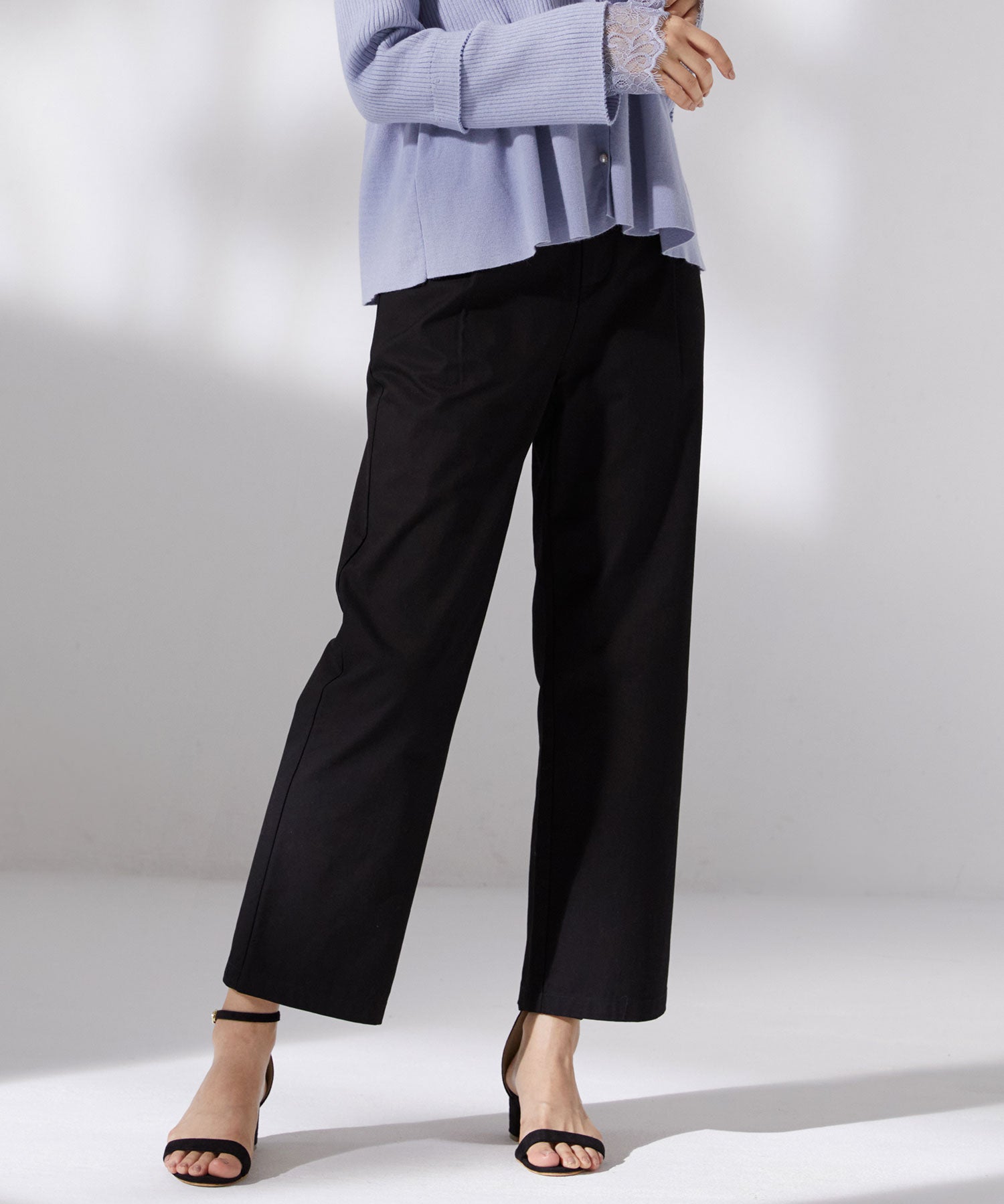 ワンタックストレートワイドパンツxyz5061-102-8