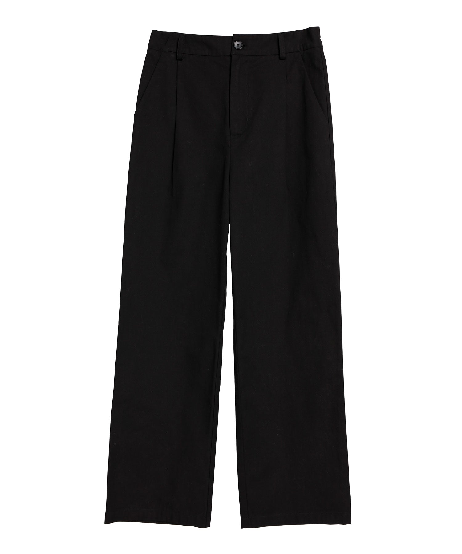 ワンタックストレートワイドパンツxyz5061 ブラック