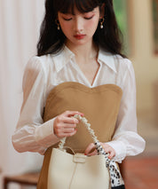 ドッキングビスチェワンピースsdp0021 ベージュ