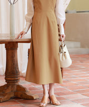 ドッキングビスチェワンピースsdp0021 ベージュ