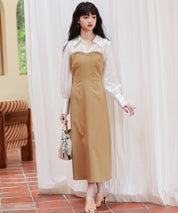 ドッキングビスチェワンピースsdp0021 ベージュ