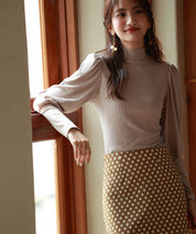 バルーンスリーブプチハイネックカットソーsdp0038 ベージュ