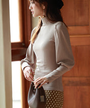 バルーンスリーブプチハイネックカットソーsdp0038 ベージュ