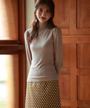 バルーンスリーブプチハイネックカットソーsdp0038 ベージュ