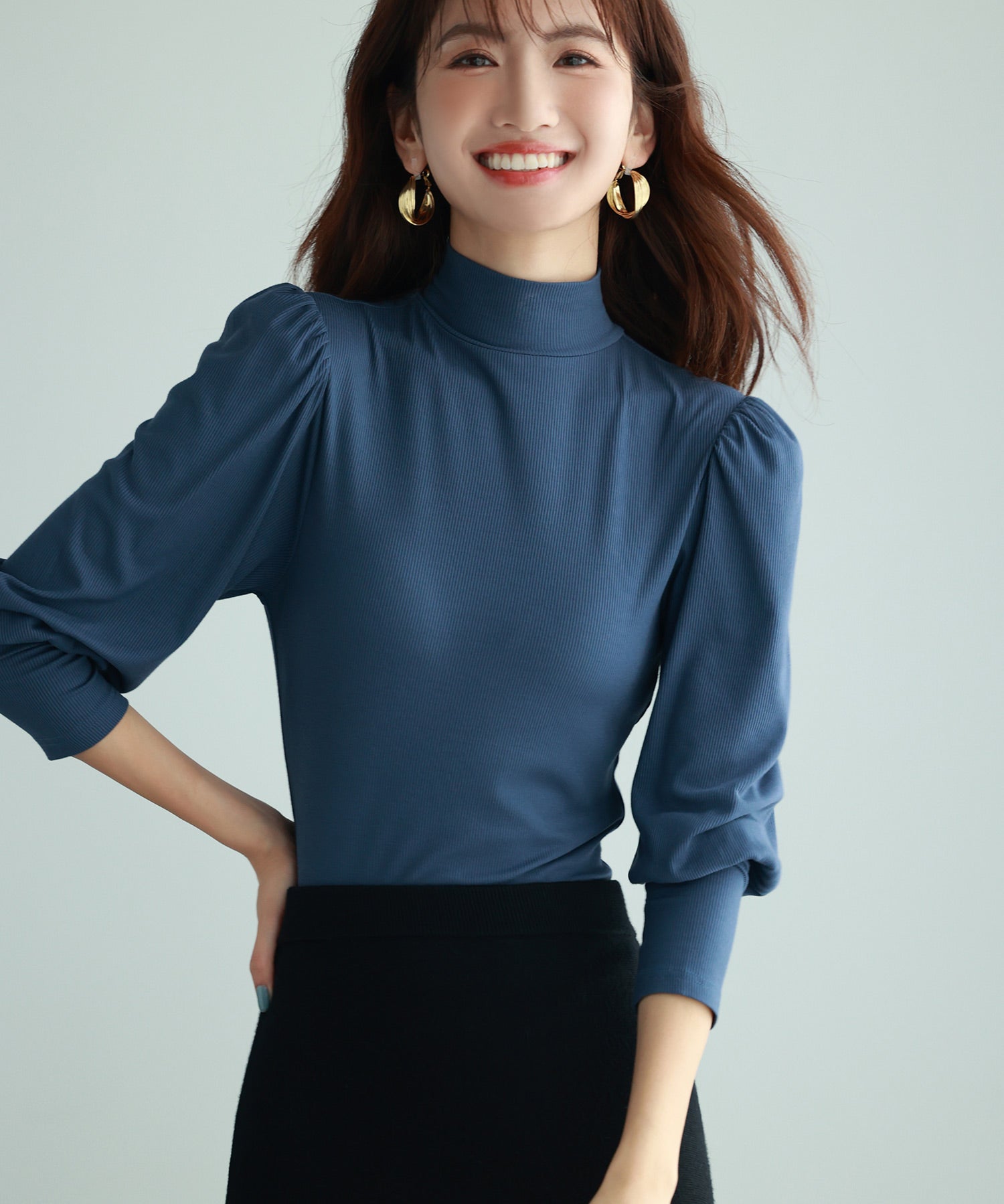 バルーンスリーブプチハイネックカットソーsdp0038-102-72