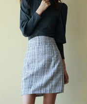 ツイード生地ペチパン付きミニスカートsdp0041 ホワイト