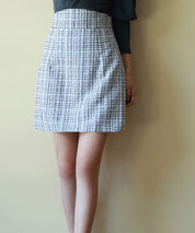 ツイード生地ペチパン付きミニスカートsdp0041 ホワイト