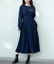 タックデザインミモレ丈カットソーワンピースsdp0087b-102-16