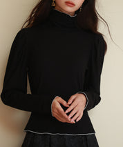 タートルネックリブカットソートップスsdp0104-102-8