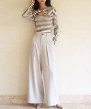 カットアウトボーダーカットソーsdp0107 ブラウン