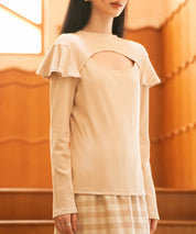 フロントカットアウトカットソートップスsdp0110 ベージュ