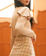 フロントカットアウトカットソートップスsdp0110 ベージュ