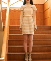 フロントカットアウトカットソートップスsdp0110 ベージュ