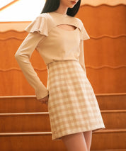 フロントカットアウトカットソートップスsdp0110 ベージュ