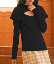 フロントカットアウトカットソートップスsdp0110 ブラック