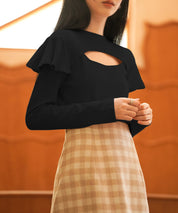 フロントカットアウトカットソートップスsdp0110 ブラック