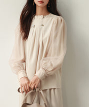 異素材ドッキングフロントタックブラウスsdp0112-102-14