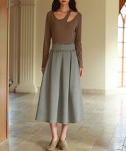 カットアウトリブカットソートップスsdp0120 ブラウン