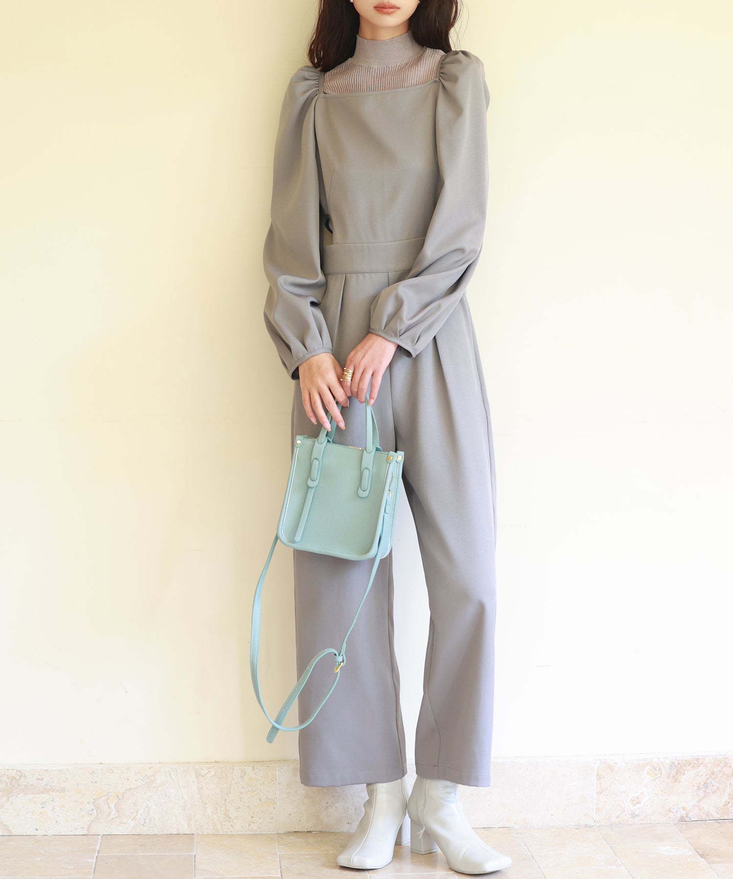 サイドカットアウトスクエアネックオールインワンsdp0124-102-18