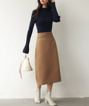 キルティングハイウエストスカートsdp0126