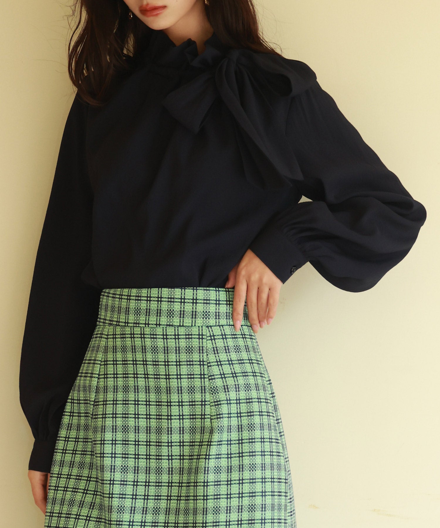 フリルリボンタイワッシャーブラウスsdp0132-102-16