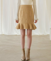 ビジュー付き台形ミニスカートsdp0142-102-45