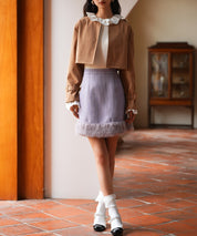 裾ファーハイウエストミニスカートsdp0145