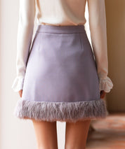 裾ファーハイウエストミニスカートsdp0145